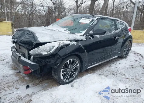 2016 Hyundai Veloster Turbo R-Spec из США, поврежденный, VIN KMHTC6AEXGU274838